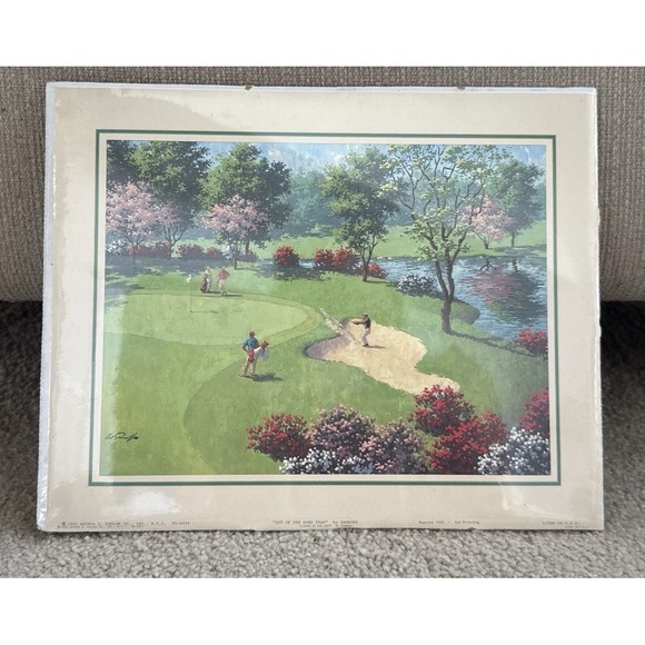 1991 Out Of The Sand Trap Art Print Art Sarnoff, reprint 1995, unframed - Picture 2 of 2